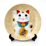 七宝焼|飾皿・40丸　招き猫