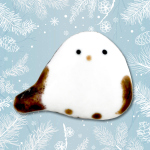 七宝焼|土田ピンブローチ　シマエナガ1匹 (限定商品)
