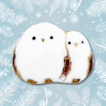 七宝焼|土田ピンブローチ　シマエナガ2匹 (限定商品)