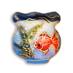 七宝焼|土田ピンブローチ　金魚鉢
