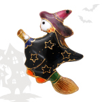 七宝焼|土田ピンブローチ　魔女(限定商品)
