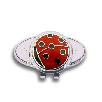 七宝焼|ゴルフマーカー・てんとう虫　赤