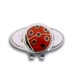 七宝焼|ゴルフマーカー・てんとう虫　赤