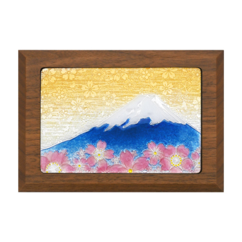 七宝焼|銘々小箱・富士桜