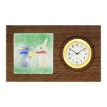 七宝焼|置時計・葉祥明　ウサギ