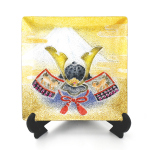 七宝焼|飾皿・15×15　節句　カブト