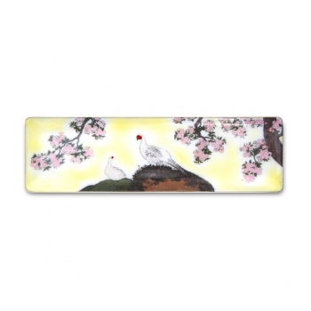七宝焼|ペン皿(小)・雉と桜