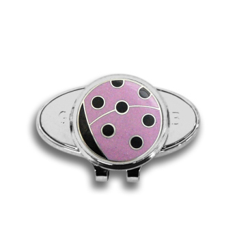 七宝焼|ゴルフマーカー・てんとう虫　紫